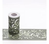 Dostear Bordi Greche Pannelli Adesivi Bordo Adesivo per Pareti Striscia Adesiva Muro Decorativa Greca Adesiva per Parete Piante verdi 10 X 1000CM