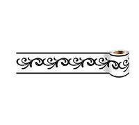 Dostear Bordo decorazione autoadesiva rimovibile per cucina bagno piastrelle adesivo per pareti autoadesiva Ramo Nero 10cm X 240cm