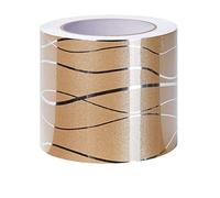 Dostear Bordo decorazione autoadesiva rimovibile per cucina bagno piastrelle adesivo per pareti autoadesiva Onda D'Oro 15cm X 500cm