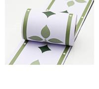 Dostear Bordo Decorazione Autoadesiva Rimovibile per Cucina Bagno Piastrelle Adesivo per Pareti Autoadesiva Foglia Verde 10cm X 1000cm