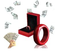 Dosurgorn FengShui Anello cinabro per uomo e donna - Amuleto per la protezione della ricchezza e buona fortuna, US 11, Cinabro, Cinabro