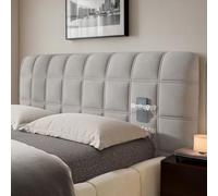 DOSYCOVUR Copertura Imbottita Testiera Letto Matrimoniale Velluto Elasticizzato Protezione Spesso E Resistente Copri Testiera Letto Matrimoniale Lavabile,Grigio,180cm