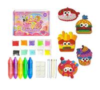 Dot Art For Kids - Funny Educational | Keychain Making Beginner Dotting Toys for School and Class, Educational Craft Supplies For Children, Fun; Perfect for Developing Fine Motor Skills in Kids