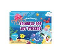 Dot Art Sticker Cartoon Animali Safe Fun Project Kids Sticker