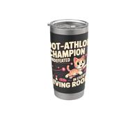 DOT ATHLON CHAMPION UNDEFEATED IN EVERY LIVING ROOM Bicchiere termico in acciaio inox doppia parete