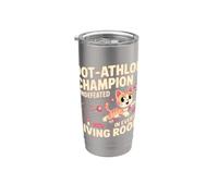 DOT ATHLON CHAMPION UNDEFEATED IN EVERY LIVING ROOM Bicchiere termico in acciaio inox doppia parete
