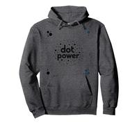 DOT Boys Power: Arte Grafica a Pois giocoso Felpa con Cappuccio, Unisex per Adulti, Grigio Scuro, M