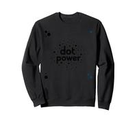 DOT Boys Power: Arte Grafica a Pois giocoso Felpa, Unisex per Adulti, Nero, L