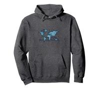 DOT By DOT, Colleghiamo Il Mondo Felpa con Cappuccio, Unisex per Adulti, Grigio Scuro, XXL