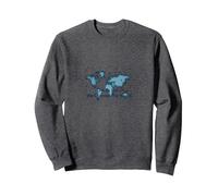 DOT By DOT, Colleghiamo Il Mondo Felpa, Unisex per Adulti, Grigio Scuro, S