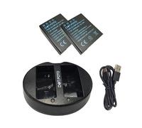 Dot.Foto BLH-1 Premium Alta Capacità 2450mAh Batteria (x2) & BCH-1 tipo Doppio Caricabatterie USB per Olympus OM-D E-M1 Mark II, E-M1 Mark III, E-M1X