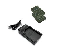 Dot.Foto BLS-5, BLS-50 Premium 1150mAh Batteria (x2) & BCS-5 tipo Caricabatterie USB Compatto per Olympus OM-5 OM-D E-M10 Mark IV, E-M10 Mark II, E-M10 Mark III S, E-M5 Mark III
