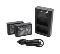 Dot.Foto BLX-1 Premium 2280mAh Batteria (x2) & Doppio Caricabatterie USB LCD per Olympus OM System OM-1, OM-1 Mark II