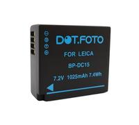 Dot.Foto BP-DC15-E, BP-DC15-U, BP-DC15-TK Premium 7.2v / 1025mAh Batteria Ricaricabile per Leica D-LUX (Typ 109), D-LUX 7, D-LUX 8 / C-LUX