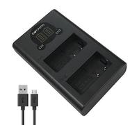 Dot.Foto DMW-BLC12, DMW-BLC12E / BP-DC12, BP-DC12-E, BP-DC12-U/BP-51 Doppio Caricabatterie USB LCD per Panasonic / (BC-DC12 tipo) per Leica / (BC-51 tipo) per Sigma