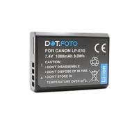 Dot.Foto LP-E10 Premium 7.4v / 1080mAh Batteria Ricaricabile per Canon EOS 1100D, 1200D, 1300D, 1500D, 2000D, 3000D, 4000D