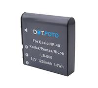 Dot.Foto NP-40, NP-40DBA, NP-40DCA Premium 3.7v / 1250mAh Batteria Ricaricabile per Casio EXILIM EX Z40 Z50 Z55 Z57 Z100 Z200 Z300 Z400 Z450 Z500 Z600 Z650 Z700 Z750 Z850 Z1000 Z1050 Z1080 Z1200