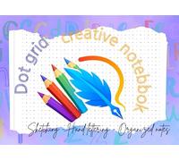Dot grid creative notebook. Sketching-Hand lettering-Organized notes: Dot grid notepad for artists & planners: 5x5 mm grid, highlighted every 10 mm. ... lettering & journaling. For adults.