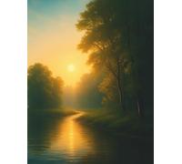 Dot Grid Journal - Sunrise Reflections: A versatile grid notebook for bullet journaling, sketching, and creative planning