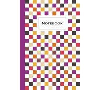 Dot Grid Notebook - Burgundy, Purple, Yellow & Black Moon-Inspired Checkered Cover - Japanese Aesthetic Journal, 6x9 in, 120 Pages, Soft Matte + ... Breathing & Three Eyes - Writing, Drawing