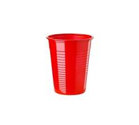 DOT Horeca Solutions 100 Bicchieri rossi PET 200 ml colore rosso bicchiere in plastica monouso usa e getta party catering feste natale bevande acqua drink (100)