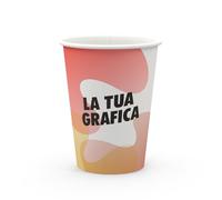 DOT Horeca Solutions 10000 Bicchieri in cartoncino monouso 200 ML personalizzati su base bianca asporto delivery catering bar pub ristoranti per il tuo brand