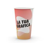 DOT Horeca Solutions 10000 Bicchieri in cartoncino monouso 480 ML personalizzati su base bianca asporto delivery catering bar pub ristoranti per il tuo brand