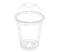 DOT Horeca Solutions 400 Bicchieri con coperchio cupola PET trasparenti monouso 300 ML tacca 0,25 alta qualità usa e getta bicchiere riciclabili macedonia bevande frappè cocktail granite gelati
