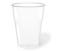 DOT Horeca Solutions 50 Bicchieri PET trasparenti monouso 350 ML tacca 0,3 alta qualità usa e getta bicchiere riciclabili per acqua bevande birra cocktail drink