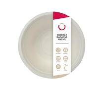 DOT Horeca Solutions 50 Ciotole in carta bagassa 400 ML alta qualità usa e getta monouso piatto fondo ciotola polpa di cellulosa biodegradabili compostabili riciclabili bio bianco canna da zucchero