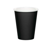 DOT Horeca Solutions - Bicchiere cartoncino Nero 250 ml (9 oz) - 100 pz - Bicchieri da Asporto - Ideale per Catering e Buffet Bevande Fredde e Calde caffè Cappuccino tè Tisana