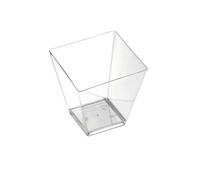 DOT Horeca Solutions - Coppetta Rombo PS Trasparente 55×56 mm 90 ml - 75 pz - Adatto per Finger Food e Aperitivi, Ideale per Catering e Buffet, Perfetto per Eventi e Feste