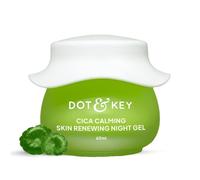Dot & Key Cica Gel notte calmante per la pelle, 60 ml, gel lenitivo per pelli grasse e soggette ad acne, riduce il rossore, equilibra l'olio e promuove una carnagione più chiara