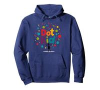 DOT Kid Ragazzi Colorato Celebrazione Divertente Tema Gioco Felpa con Cappuccio, Unisex per Adulti, Navy, XXL