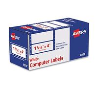Dot Matrix Printer Address Labels, 1 Across, 1 - 7/16 x 4, White, 5000/Box
