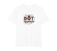 DOT Queen: Polka DOT Royalty per Le Donne alla Moda Maglietta, Uomo Taglie Grandi, Bianco, 6X Tall
