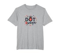 DOT Queen: Polka DOT Royalty per Le Donne alla Moda Maglietta, Uomo Taglie Grandi, Grigio Melange, 2X Tall