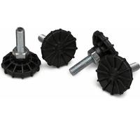 Dotare i piedi per armadi server 4 pezzi 60mm neri NEW