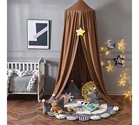 DOTBUY-SHOP Baldacchino per Letto Bambini, Cupola Rotonda Zanzariera Tinta unita Principessa Tenda di Gioco Netto Buon per la Stanza da Letto della Bambino che Gioca (Caffè)
