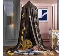 DOTBUY-SHOP Baldacchino per Letto Bambini, Cupola Rotonda Zanzariera Tinta unita Principessa Tenda di Gioco Netto Buon per la Stanza da Letto della Bambino che Gioca (Marrone)