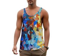 DOTBUY-SHOP Canotta Palestra Uomo, 3D Graffiti Uomo Estiva Traspirante, Mimetizzazione Canotta Running Senza Maniche, Canottiera Sportiva Smanicato Estiva Casual (Graffiti 6,S)