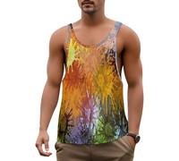 DOTBUY-SHOP Canotta Palestra Uomo, 3D Graffiti Uomo Estiva Traspirante, Mimetizzazione Canotta Running Senza Maniche, Canottiera Sportiva Smanicato Estiva Casual (Graffiti 3,3XL)