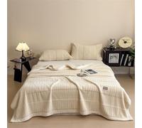 DOTBUY-SHOP Coperta Flanella Fluffy, Doppia Faccia Coperta Plaid Morbida e Calda, Blanket Confortevole Lavabile, Blanket Microfibra Per Letto Divano Sedia Tutte le Stagioni (Beige,150x200cm)