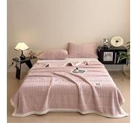 DOTBUY-SHOP Coperta Flanella Fluffy, Doppia Faccia Coperta Plaid Morbida e Calda, Blanket Confortevole Lavabile, Blanket Microfibra Per Letto Divano Sedia Tutte le Stagioni (Rosa,200x230cm)