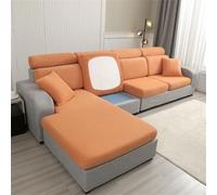 DOTBUY-SHOP Copriseduta Divano Elasticizzato, Jacquard Copri Seduta Divano Elastico Coprisedile Divano Universale Coprisedili per Divano Copri Cuscini Divano (più 1 Posto,Arancione)