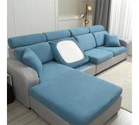 DOTBUY-SHOP Copriseduta Divano Elasticizzato, Jacquard Copri Seduta Divano Elastico Coprisedile Divano Universale Coprisedili per Divano Copri Cuscini Divano (Copri poggiatesta,Azzurro)