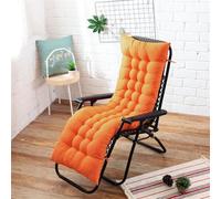 DOTBUY-SHOP Monocromo Cuscino per Sedia a Sdraio,Materassino per Lettino Prendisole,Cuscino da Esterno con Cinghie,Cuscini Lettino Prendisole per Interni,Esterni,Giardini (Arancione,125x48cm)
