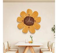 DOTBUY-SHOP Orologio da Parete Silenzioso Rotondo, Orologio da Parete Moderno Senza Ticchettio Alimentato a Batteria per Casa/Soggiorno/Camera/Ufficio/Scuola/Bar (9 Pollici,Girasole)