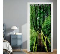 DOTBUY-SHOP Tenda per Porta Arte Moderna Interni Tende Oscuranti in Poliestere Tenda Divisoria per Interni Adatte per Finestra Cucina Ristorante Porta Corridoio (130x180cm,Bosco)