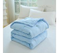 DOTBUY-SHOP Trapuntino Copriletto Estivo Primaverile, Cotone Trapunta Leggera, Modello Arcobaleno Copriletto Trapuntato per Letto Singolo, Letto Matrimoniale (Azzurro Cielo,150x200cm)